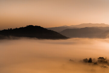 sunrise in the mountains