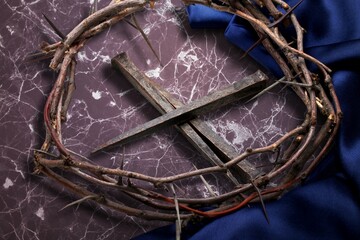 Lent Season, Holy Week and Good Friday Concepts, cross