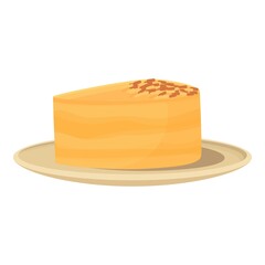 Candy cake icon cartoon vector. Food dinner. Balkan rice