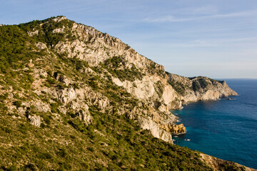 Puig de Llentrisca (414mts) y Cabo Llentrisca.Sant Josep de Talaia.Ibiza.Balearic islands.Spain. © Tolo