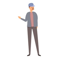 Street interview icon cartoon vector. Media reporter. Tv news