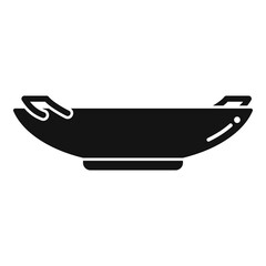 Asian food pot icon simple vector. Cooking oil