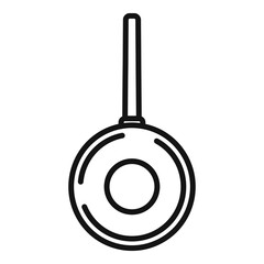 Stove wok frying pan icon outline vector. Fry cooking