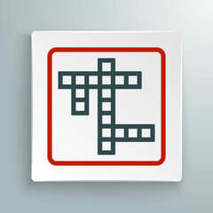 Line Crossword icon isolated on white background. Colorful outline concept. Vector
