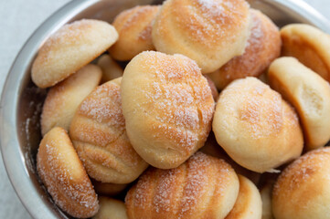A bowl of fresh homemade cookies