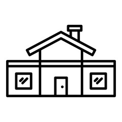 modern house icon on transparent background
