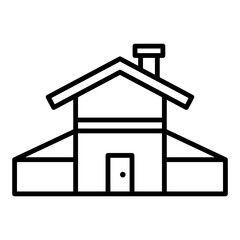 modern house icon on transparent background