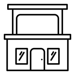 modern house icon on transparent background