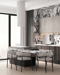 modern kitchen interior