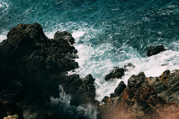 abstract water on shore