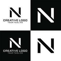 Fototapeta premium Creative letter n logo design vektor 