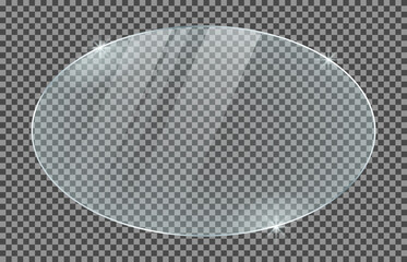 Glass plate isolated on a transparent background