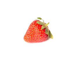 Strawberry isolated on white, top view