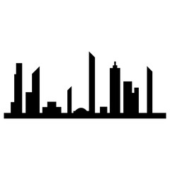 Fototapeta na wymiar Modern City skyline vector icon background