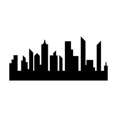Naklejka premium Modern City skyline vector icon background