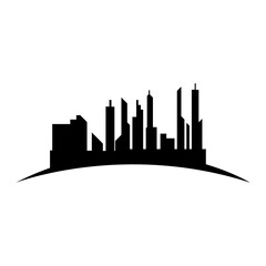 Fototapeta na wymiar Modern City skyline vector icon background