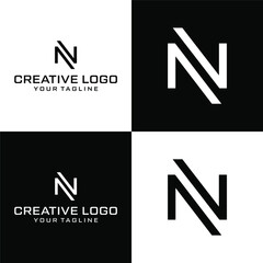 Fototapeta premium Creative letter n logo design vektor 