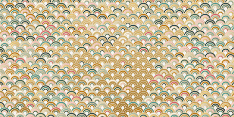 Japanese traditional vector art. Cloud or river seamless design art pattern vector