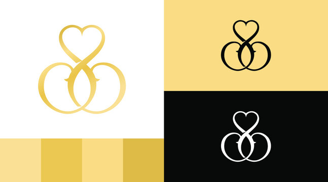 s monogram jewelry initial letter logo Design