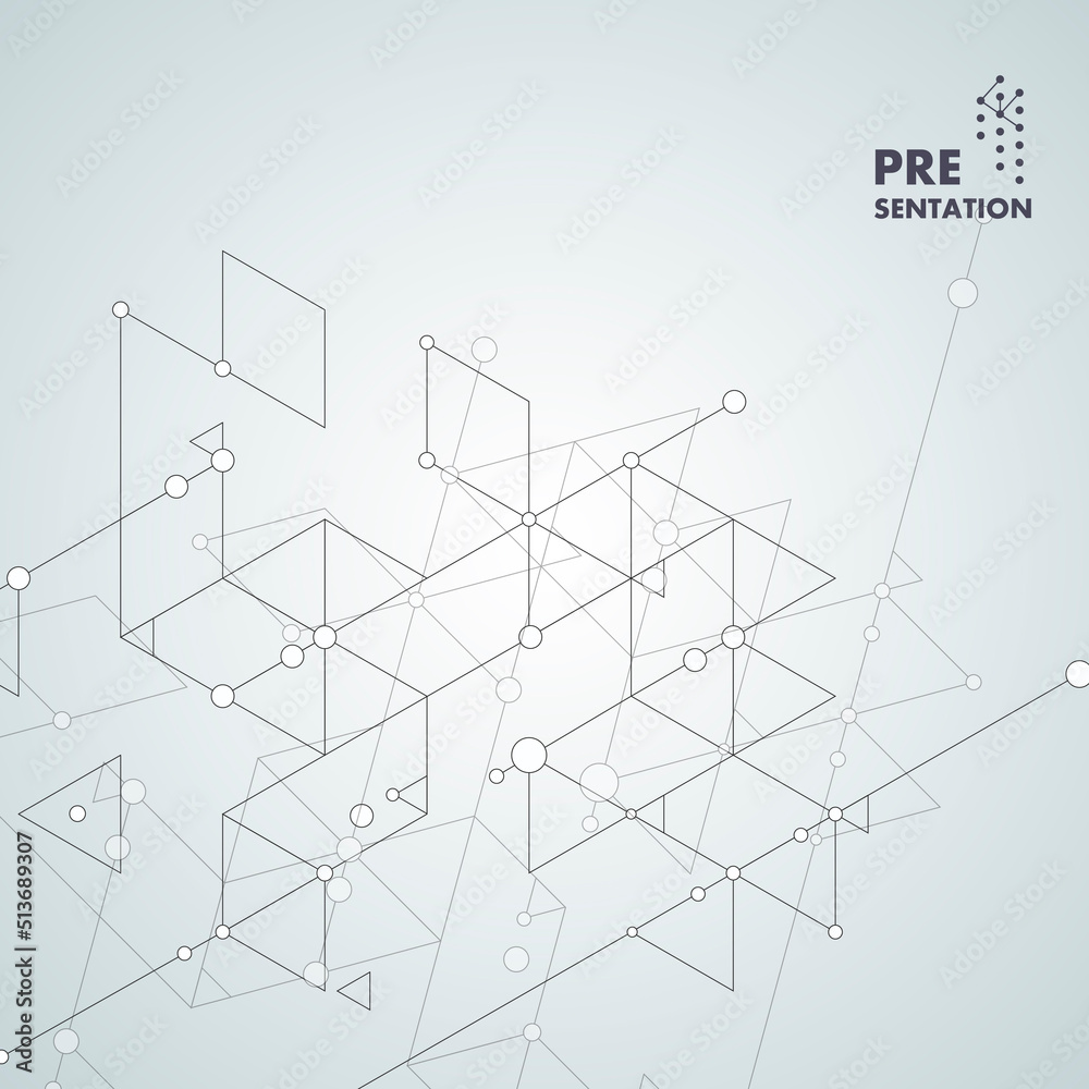 Aufkleber Creative infinity texture. Technology abstract pattern. Abstract background of geometric triangles. Vector modern backdrop