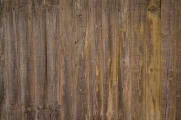 Brown wooden Row of boards background and wallpaper copy space. High quality photo