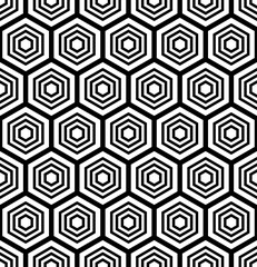 Seamless geometric hexagons pattern. Honeycomb structure.