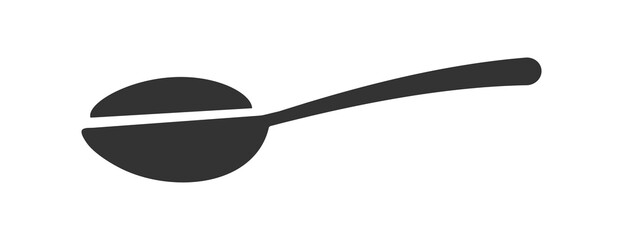 Spoon with sugar icon. Teaspoon symbol. Sign salt vector.