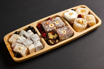 various Turkish delights and chocolate candies