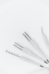 Manipulas for microcurrent therapy. electrical impulses for facial treatments. Professional skin care in the salon. Skin care concept, medical procedure. 