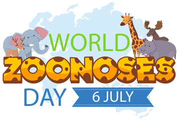 World zoonoses day banner design