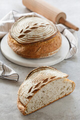 Project with sandwiches and bread on a beautiful background