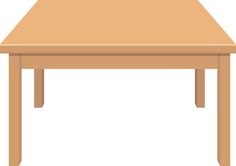 Wooden table clipart design illustration