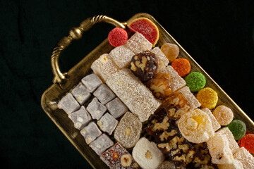 assorted Turkish delights in tray