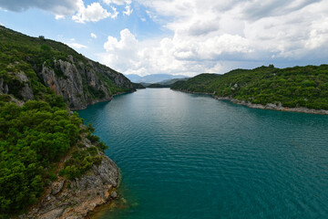 Naklejka na ściany i meble Kremasta-Stausee - Griechenland // Άποψη της λίμνης των Κρεμαστών // Lake Kremasta - Greece