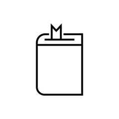 Book with bookmark icon