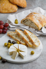 Project with sandwiches and bread on a beautiful background