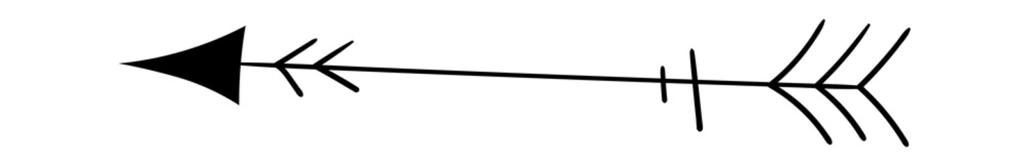 Hand Drawn Decorative Arrow. Vector illustration