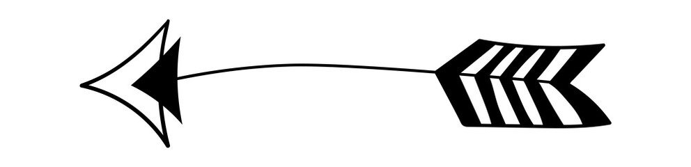 Hand Drawn Decorative Arrow. Vector illustration