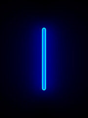 Obraz premium Character I on dark background. 3D illustration