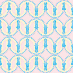 Fototapeta premium Vector seamless texture colored opening zipper