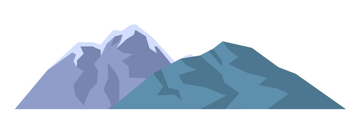 Stylized image of mountains. Natural illustration. Abstract style.
