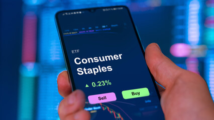 Invest in ETF consumer staples, an investor buys or sell an etf average basket fund blue chips.