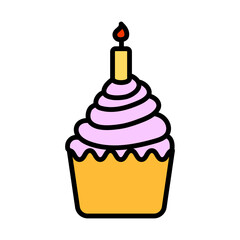 First Birthday Cake Icon
