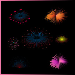 set of fireworks