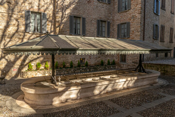 Nice old wash house in the historic center of Bergamo