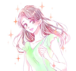 輝く女性のイメージ