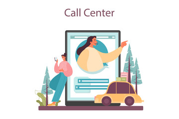 Tourism expert online service or platform. Agent creating and selling