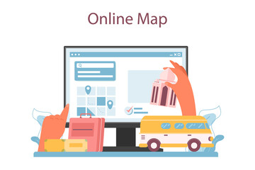 Tourism program online service or platform. Agent creating