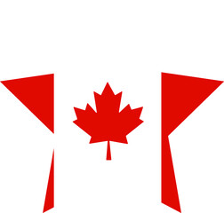 Fototapeta premium Happy Canada Day, Independence Freedom national patriotism celebration flat style Icon Shape