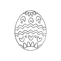 Easter egg line art